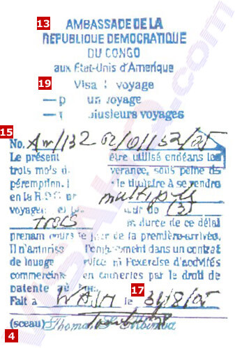 Repubblica Centrafricana Visto