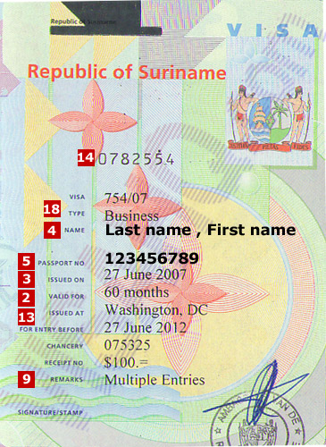 Suriname Visto Suriname Visto